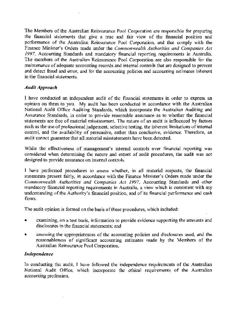 Independent Audit Report - Page 2. See link above page 1 to download a text version