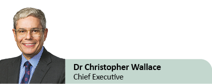 Image: Dr Christopher Wallace, Chief Executive